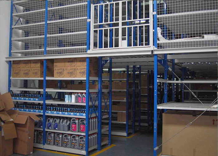 Rack supportati Mezzanine Industrial Steel Storage Racks laminati a freddo con cornici di scaffalatura