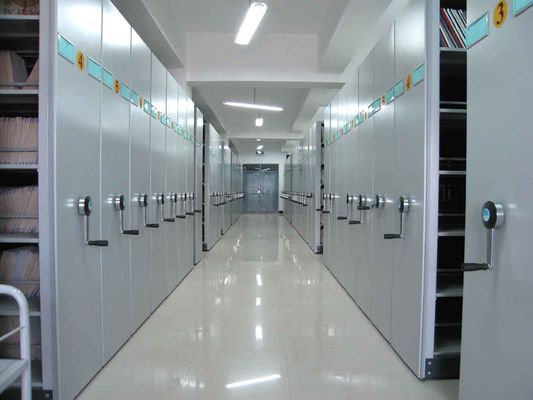 Sistemi di archiviazione di file ad alta densità di rotolamento in acciaio per biblioteca / scuola / ufficio / banca
