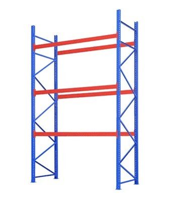Rack di stoccaggio pesanti con finitura di vernice in polvere