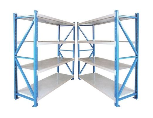 Rack di scaffalatura ad angolo a fessura in acciaio, sistema di scaffalatura regolabile per magazzini industriali