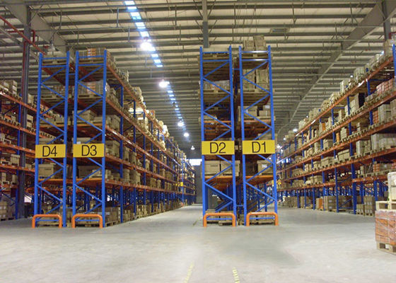 Sistema di stoccaggio regolabile per pallet pesanti in acciaio per magazzini