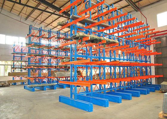 Scaffalature per pallet a cantilever in acciaio al carbonio a doppio lato