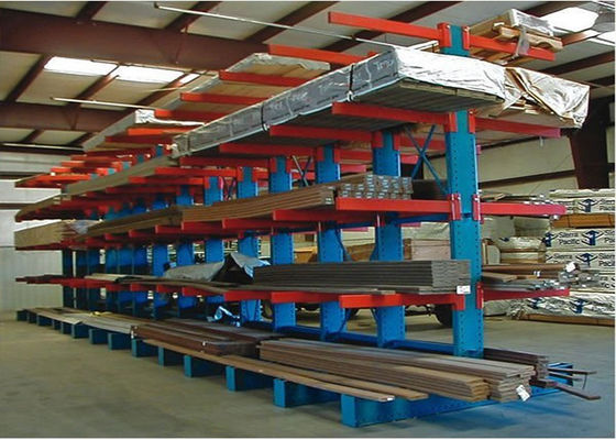 Doppia facciata strutturale di cantilever pallet Racking Heavy Duty Dimensioni personalizzate