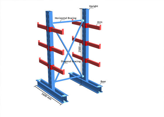 Acciaio Q235 Armi regolabili per scaffalature a cantilever per magazzini industriali