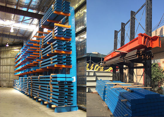 Sistema di scaffalatura per pallet a cantilever regolabile per tubi lunghi per magazzini industriali