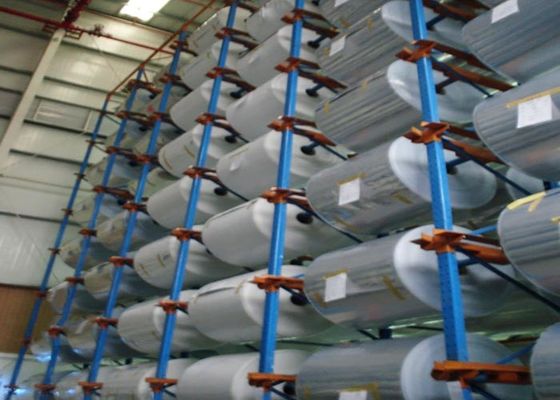 Struttura laminata a freddo Azionamento in acciaio in sistema di scaffalatura per l'archiviazione di oggetti di tipo tamburo