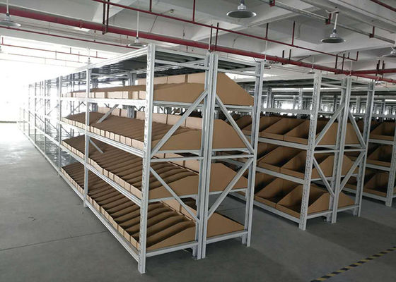 Rack di stoccaggio in acciaio industriale a più livelli ODM / OEM Rack pallet supportato Mezzanine