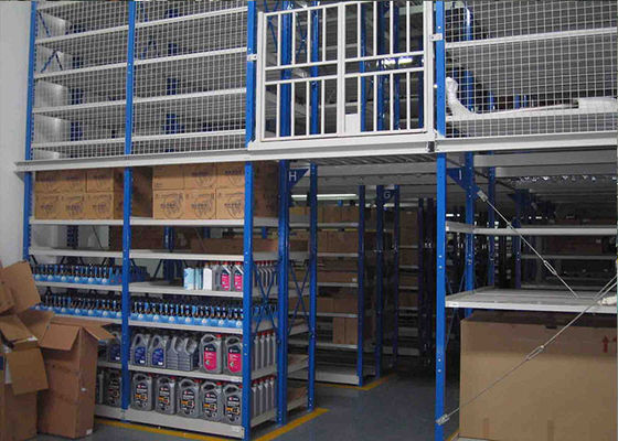 Rack supportati Mezzanine Industrial Steel Storage Racks laminati a freddo con cornici di scaffalatura