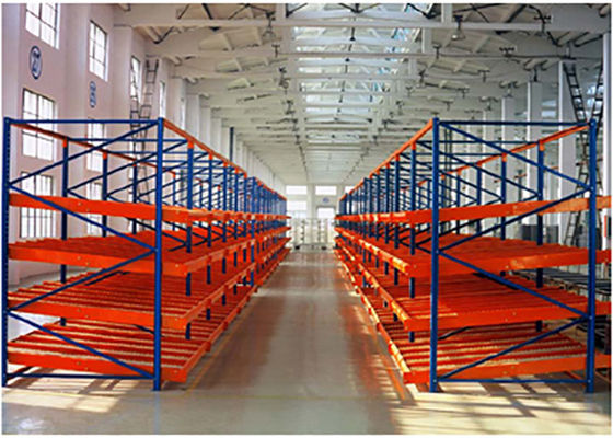 1000 kg/paletta Rack di stoccaggio in acciaio industriale Rack di flusso di gravità in magazzino