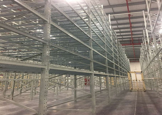 Sistemi di scaffalatura in acciaio mezzanino a scaffalatura grigia per immensi magazzini