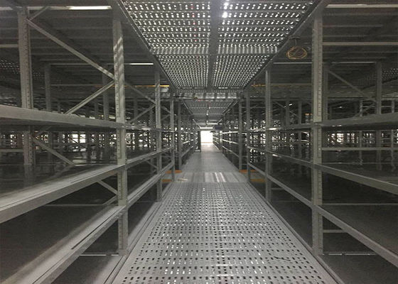 Sistemi di scaffalatura in acciaio mezzanino a scaffalatura grigia per immensi magazzini