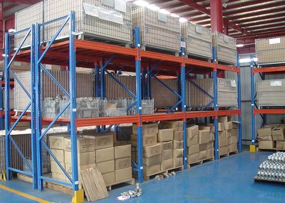 Rack per pallet industriali a più livelli, rack di stoccaggio in acciaio laminato a freddo