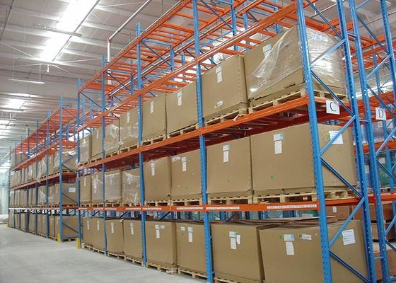 Rack per pallet industriali a più livelli, rack di stoccaggio in acciaio laminato a freddo