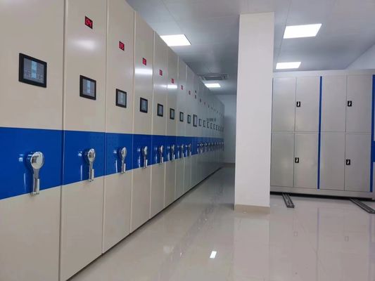 Armadio di file in acciaio grigio sicuro con scaffali regolabili, lucchetto di sicurezza e chiavi a 3 punti