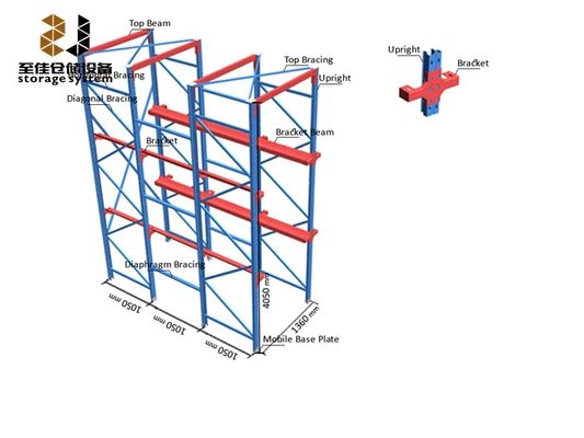 Facile da assemblare Drive In Pallet Racking 500-4000 kg/pallet Racking e scaffalature commerciali