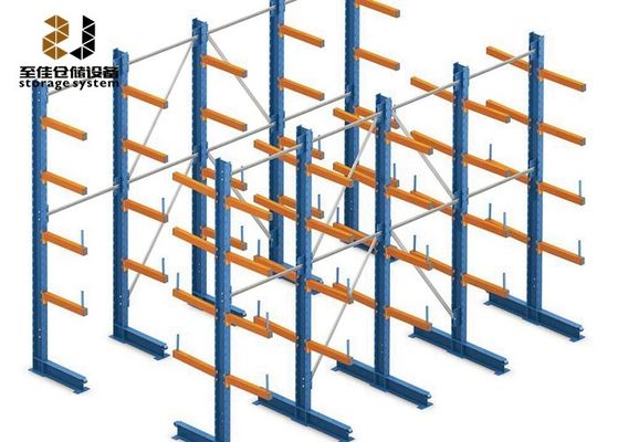 Polvere di rivestimento Cantilever Rack di stoccaggio in acciaio, Heavy Duty Cantilever Racks