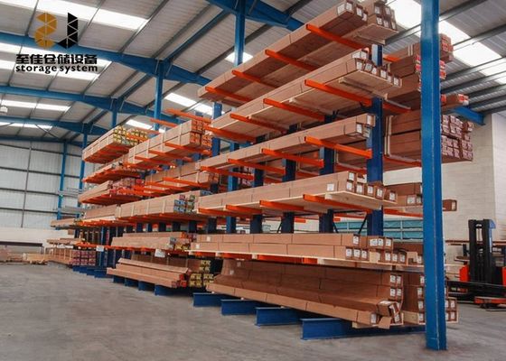 customisato Acciaio Q235 Cantilever Wood Storage Rack Per Garage