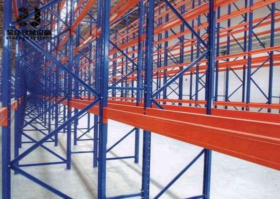 Scaffalatura per scaffalature a doppia profondità, ricoperta di metallo pesante