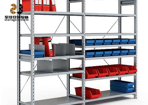 Rack di stoccaggio a medio carico di acciaio laminato a freddo Rack per scaffalature industriali a più livelli