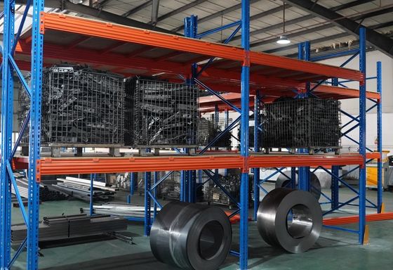 Rack di stoccaggio in acciaio di grado industriale giallo robusto per una capacità massima di 2000 kg/palette