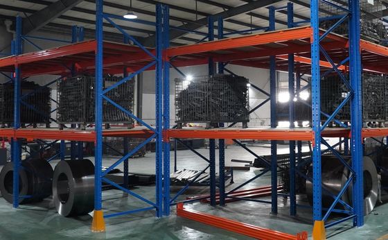 Rack di stoccaggio in acciaio di grado industriale giallo robusto per una capacità massima di 2000 kg/palette